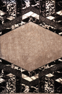 Tapis industriel motif géométrique losange gris